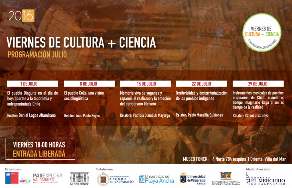 Conversemos de etnias en el Viernes de Cultura + Ciencia / Programa Explora Valparaíso